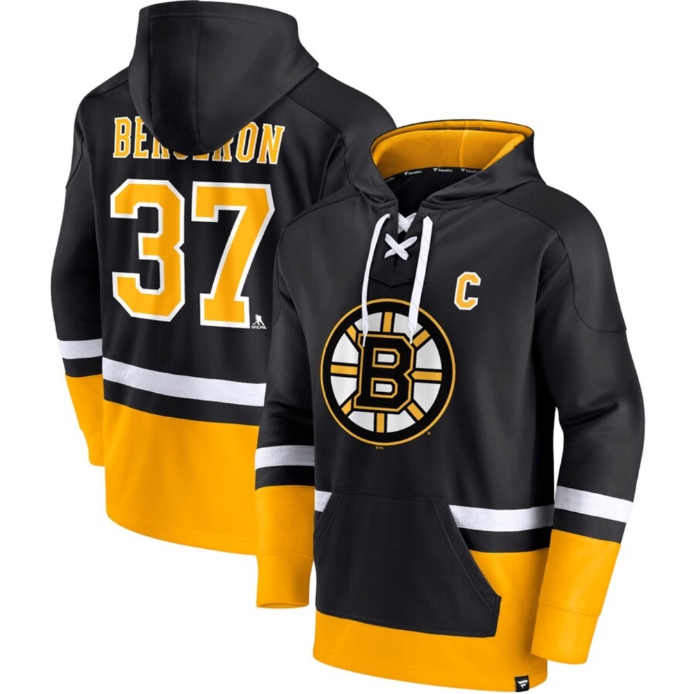 Men's Boston Bruins Patrice Bergeron Fanatics Pullover Hoodie